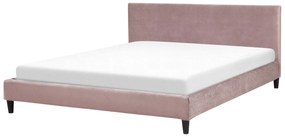 Capa em veludo rosa 180 x 200 cm para cama FITOU Beliani