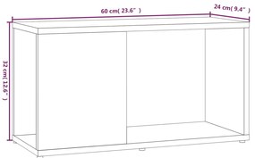 Móvel de TV 60x24x32 cm derivados de madeira carvalho fumado