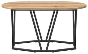 Mesa de Centro vidaXL Carvalho Artisan 80x40x40,5 cm em Madeira de Eng