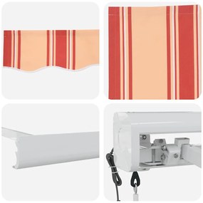 Toldo Retrátil Automático Amarelo e Laranja 300x250 cm