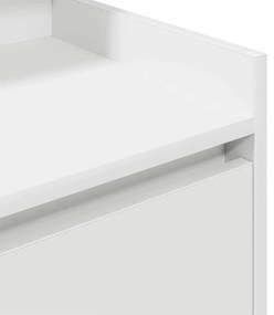 Mesa de cabeceira com 2 gavetas 38x34x80 cm branco