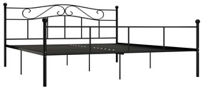 Estrutura de cama em metal 180x200 cm preto