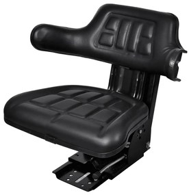 Assento de trator com suspensão, preto