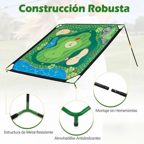 Conjunto de Golfe Infantil, 255 x 181 x 125 cm, 7 Níveis de Inclinação Ajustáveis, Multicolor
