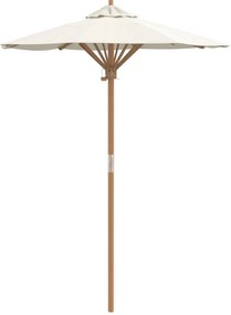 Guarda-sóis de Jardim Branco Creme 150x210 cm Bambu