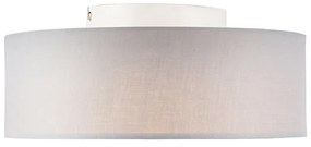 Luminária de teto cinza 30 cm com LED - Drum LED Moderno