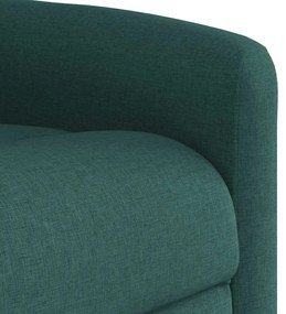 Poltrona reclinável elevatória tecido verde-escuro