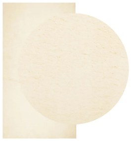 Tapete pelo curto macio e lavável HUARTE 80x150 cm cor creme