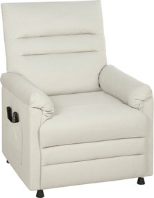 HOMCOM Poltrona Relax Elétrica com Massagem e Aquecimento Poltrona Reclinável Apoio para Os Pés Motor Silencioso 82x99x106cm Creme | Aosom Portugal