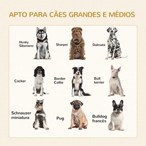 PawHut Gaiola para Cães de Madeira Mesa de Centro 94x60x71,5cm Móvel c