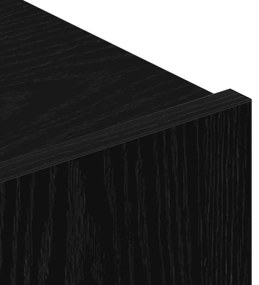 Conjunto de móvel de TV com 4 peças em carvalho preto, madeira engenhe