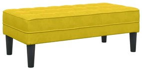 Banco Amarelo 113x57x39 cm de Veludo
