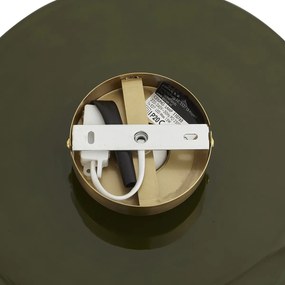 Plafon Retro Bronze com Vidro Verde - Jina