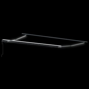 Toldo Retrátil Automático com LED Preto 400x300 cm, vidaXL Tecido Subs