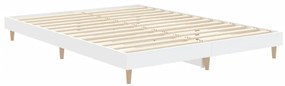 Estrutura de cama 140x190 cm derivados de madeira branco