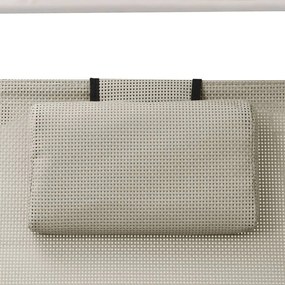 Espreguiçadeira dupla com toldo textilene cor creme