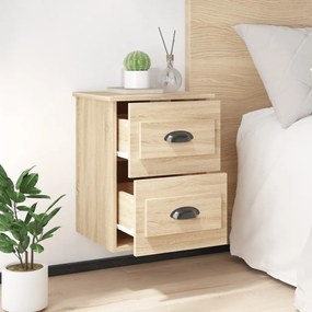 Mesa de cabeceira de parede 41,5x36x53 cm carvalho sonoma