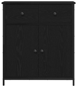 Buffet Preto em Madeira de Carvalho 70x30x80 cm em Madeira Engenharia