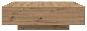 Mesa de Café com Luzes LED Carvalho Artisan 100x100x31 cm