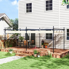 Pérgola com Teto Retrátil Pérgola de Alumínio 588x297x230 cm Pérgola c