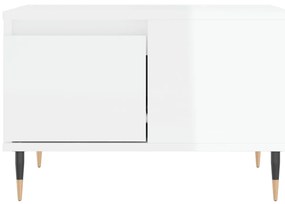 Mesa de centro 55x55x36,5 cm derivados madeira branco brilhante