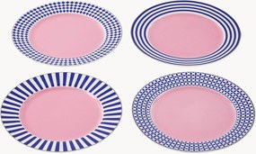Pratos de pequeno-almoço em porcelana Aunty, conjunto de 4