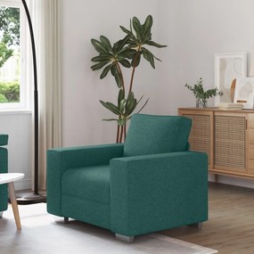 Poltrona vidaXL Verde Escuro 59 cm em Tecido