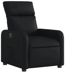 Poltrona reclinável elétrica couro artificial preto