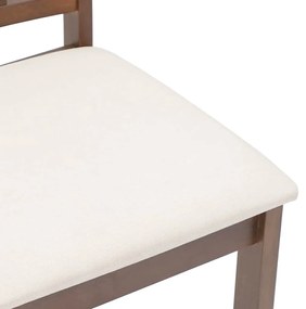 Cadeiras de jantar com almofadões 2 pcs madeira maciça castanho