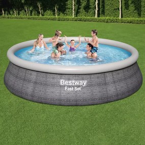 Piscina redonda Bestway Fast Set™ Ø457cm Cinzenta