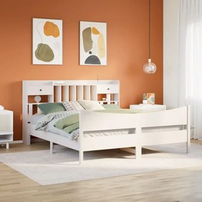 vidaXL Cama sem colchão 180x200 cm madeira de pinho maciça branco