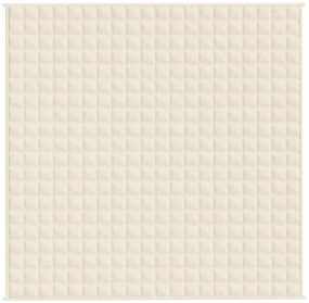 Manta pesada 9 kg 200x200 cm tecido creme-claro