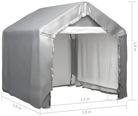 Tenda de armazenamento 180x180 cm aço galvanizado cinzento