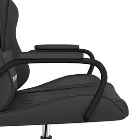 Cadeira gaming de massagens couro artificial preto