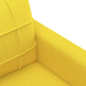Sofá de 2 lugares 140 cm tecido amarelo-claro