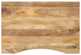 Tampo de mesa com curva 80x60x2,5 cm mangueira áspera maciça