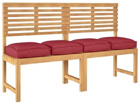 Almofadas para Assento 4 pcs Vermelho Vinho 40x40x8 cm Tecido Oxford