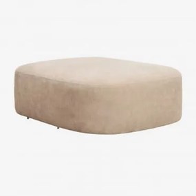 Assento Central 95x115 Cm Para Sofá Modular Estofado Giorgia Chenille Castanho Areia Claro - Sklum