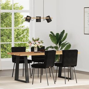 Cadeiras de jantar 4 pcs veludo preto