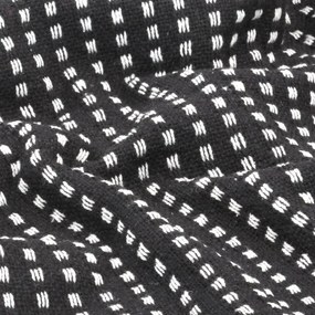 Manta em algodão aos quadrados 160x210 cm preto