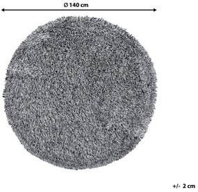 Tapete redondo preto e branco ⌀ 140 cm CIDE Beliani