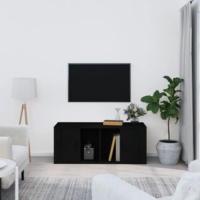 vidaXL Móvel de TV 100x35x40 cm madeira processada preto