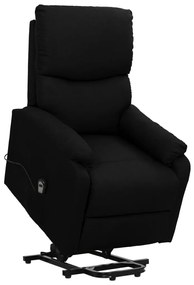 vidaXL Poltrona elevatória tecido preto