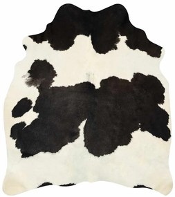 Tapete em pele de vaca genuína 150x170 cm preto e branco