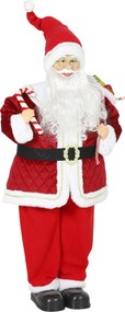 HOMCOM Papai Noel Cantor, 120 cm, em tamanho real, animado, com cabeça giratória e braços móveis | Aosom Portugal