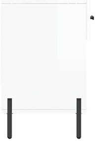Banco sapateira 102x35x55 cm derivados madeira branco brilhante
