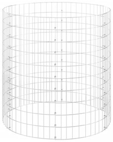 Compostor de jardim Ø100x100 cm aço galvanizado