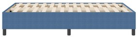 Cama Box Spring vidaXL Azul Pequena Dupla Tecido de Corduroy