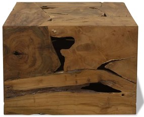 Mesa de centro 50x50x35 cm teca genuína castanho