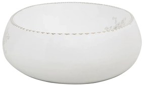 Lavatório de bancada oval 59x40x15 cm cerâmica branco